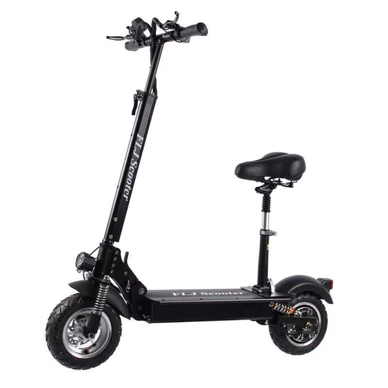 US $786.42 FLJ Electric Scooter with seat 48V1200W 500W kick scooter foldable e scooter big wheel electro bike scooter electrico