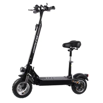 Günstig FLJ Neueste Elektrische Roller Für Erwachsene Mit Sitz 48V/1200W / 500W Kick Roller Faltbare Große Rad Electro Bike