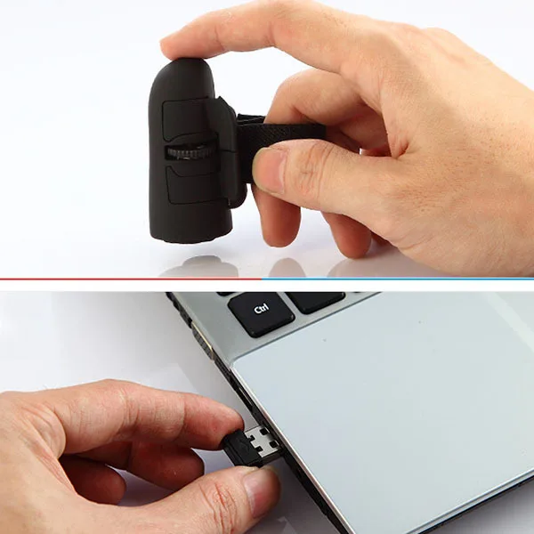 Новая улучшенная мини пальчиковая мышь Беспроводная связь USB оптическое кольцо мыши для ноутбука ПК GY88