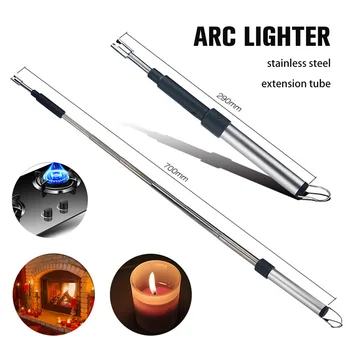 

70 CM BBQ Candle USB Lighters Long adjustable Rechargeable Kitchen Windproof firecrackerLighters Plasma Pulsed Powerful Arc