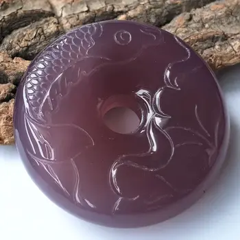 

Genuine chalcedony A hot sale explosion models emperor purple big flower buckle