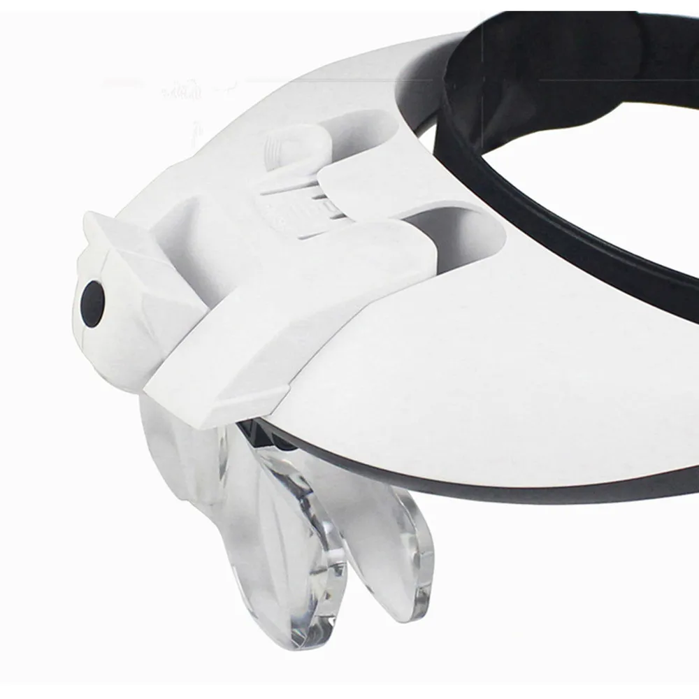 LED Lamp Lighting Wearing Head Magnifier Glasses Magnifier Repair Reading Magnifying Glass Loupe for Old Man Elderly People