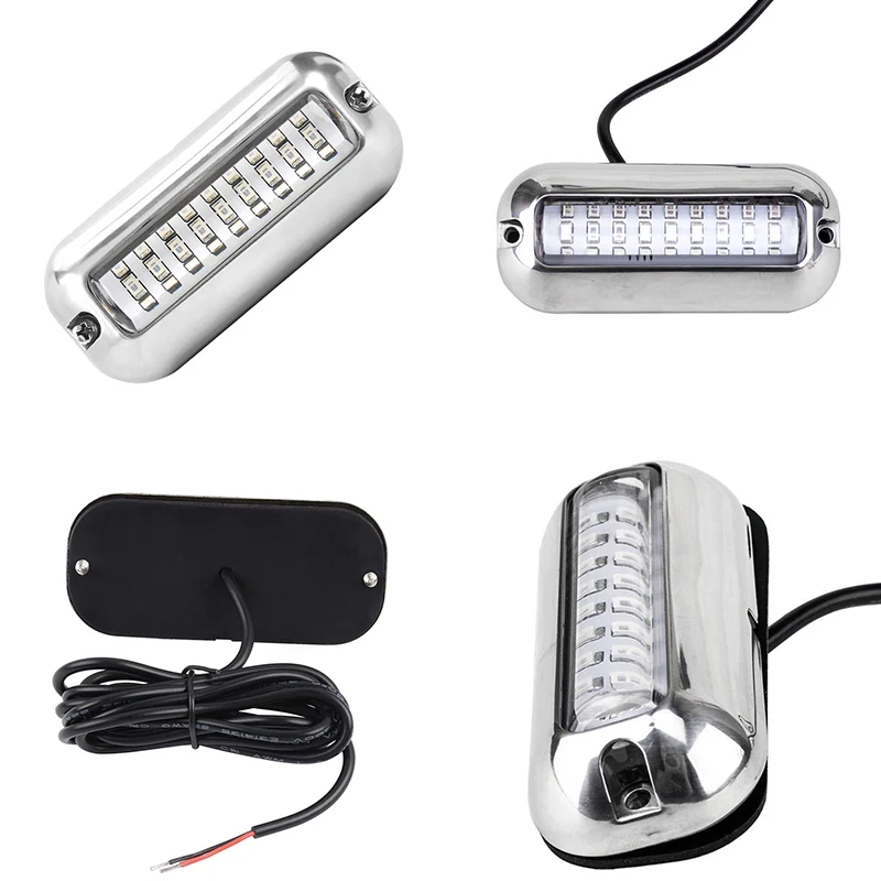 

Blue 27 LED Underwater Boat/Marine Transom Lights Stainless Steel Pontoon _WK