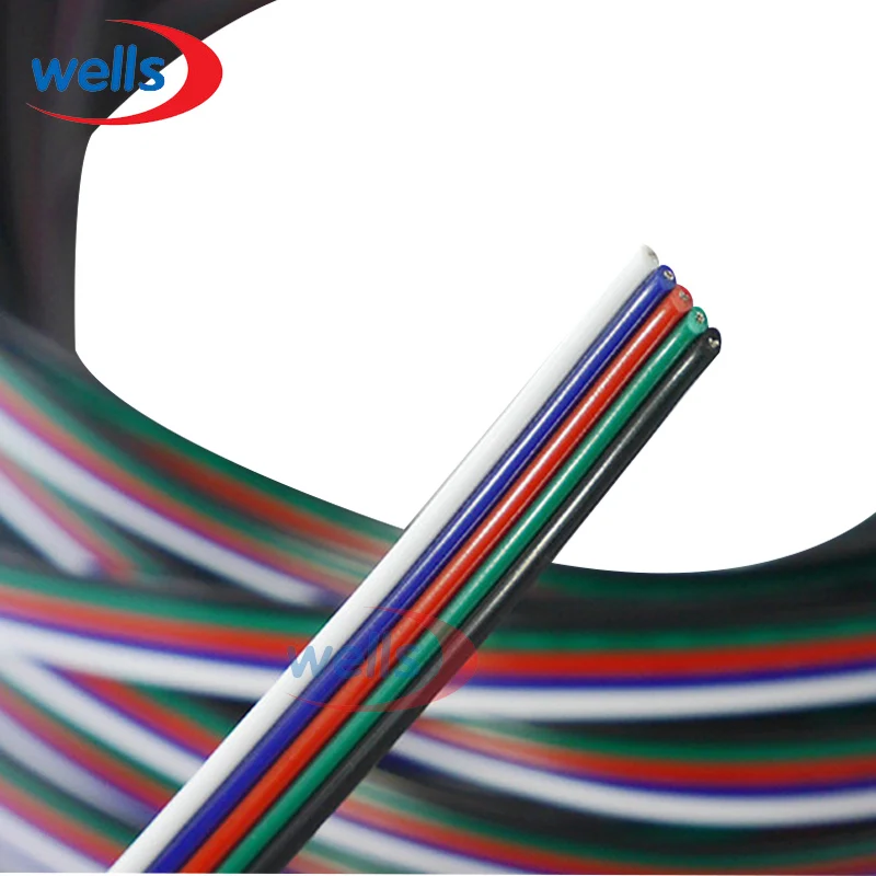 10M 4 Pin Extension RGB+White Wire Connector Cable For 3528 5050 RGB LED Strip