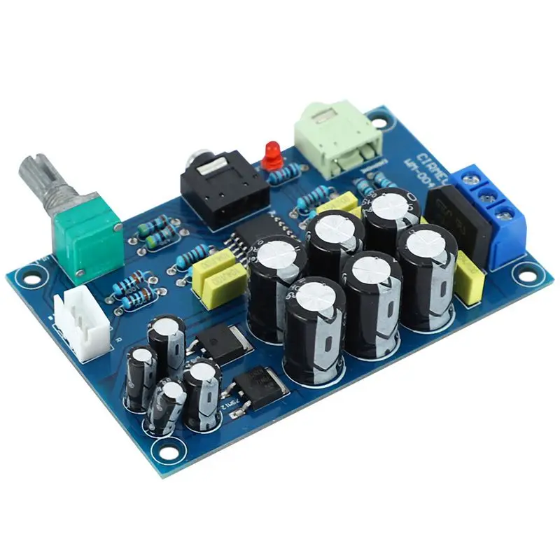 Tda7297 Power Amplifier Board 2 12V Finished Plate with Tpa6120 Headphone Amplifier Board Tpa6120A2 Headphones Amp