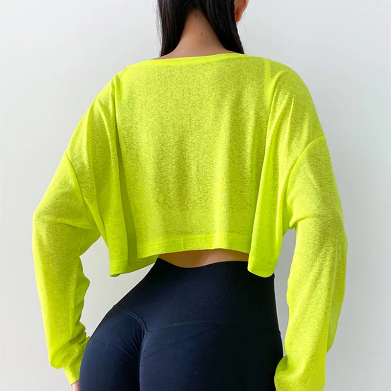 Mermaid Curve Sports T-Shirts for Female Autumn Running Fitness Yoga