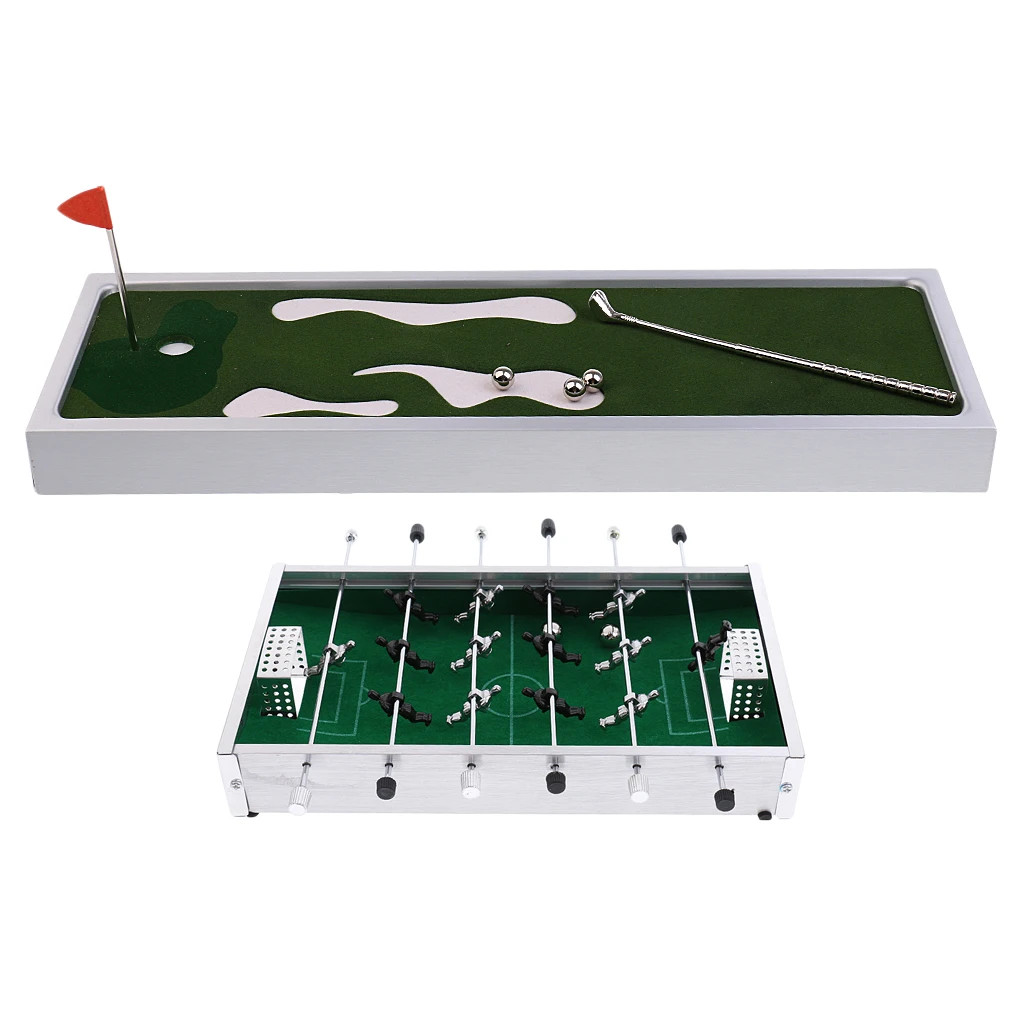Novelty Mini Table Football Family Fun Table Sports Play Golf Balls Game DIY