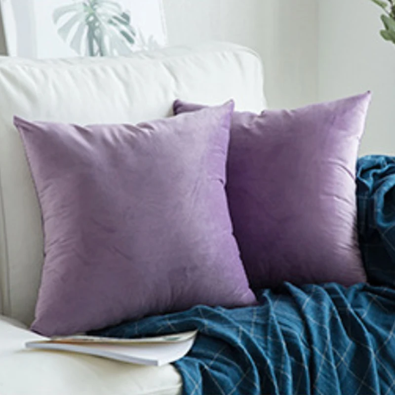 

23 Colors Velvet Cushion Cover Decorativer Pillows Case On The Pillow Blue Yellow Black Gray Decoration Covers Living Room Sofa