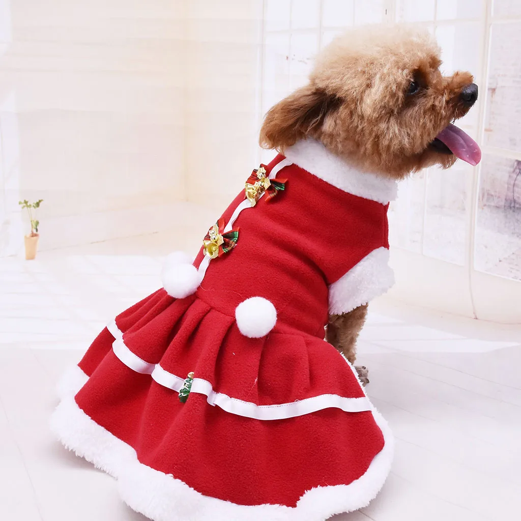 Одежда для собак на Рождество платье для домашних собак однотонная Рождественская одежда для собаки жилет куртка для домашнего питомца Рождественский костюм для домашних животных ropa para mascotas