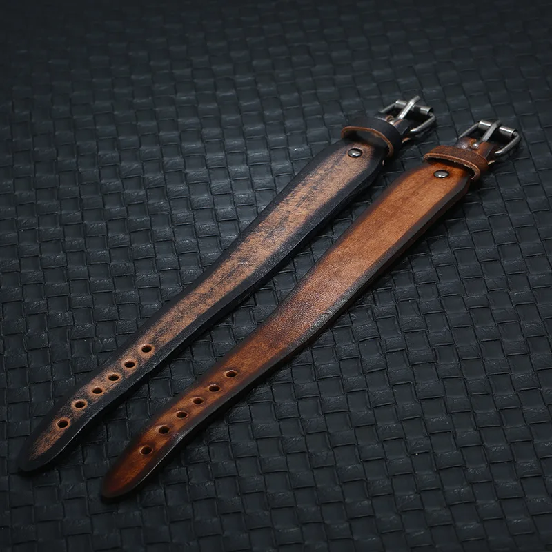Шарм Классический Коричневый Черный винтажный браслет из натуральной кожи аксессуары ремешок для часов мужские модные ювелирные изделия подарок