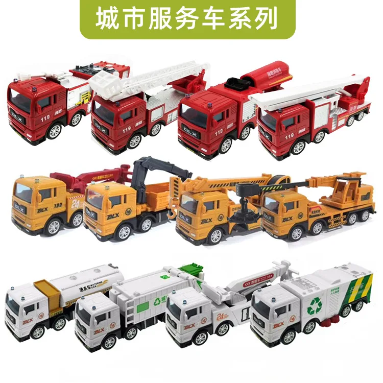 

Children's Toy Car Simulation Model Lifting Sprinkler Fire Engineering Vehicle Transport Set Early Educational Gifts for Chilren