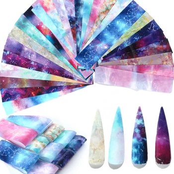 

Nail Foils Psychedelic Sky Series Mixed Patterns Nail Transfer Stickers Accessories Nail Art Decoration Design