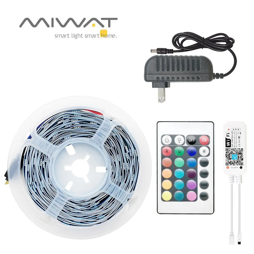 5 м 10 20 Светодиодная лента 5050 IP20 RGB светодиодный светильник гибкая полоса DC 12 В 24 в