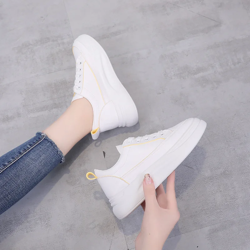 

Elevator Shoes White Children 2019 Trendy Shoes Autumn New Style Versatile Korean-style Slanted Heel Online Celebrity Platform S
