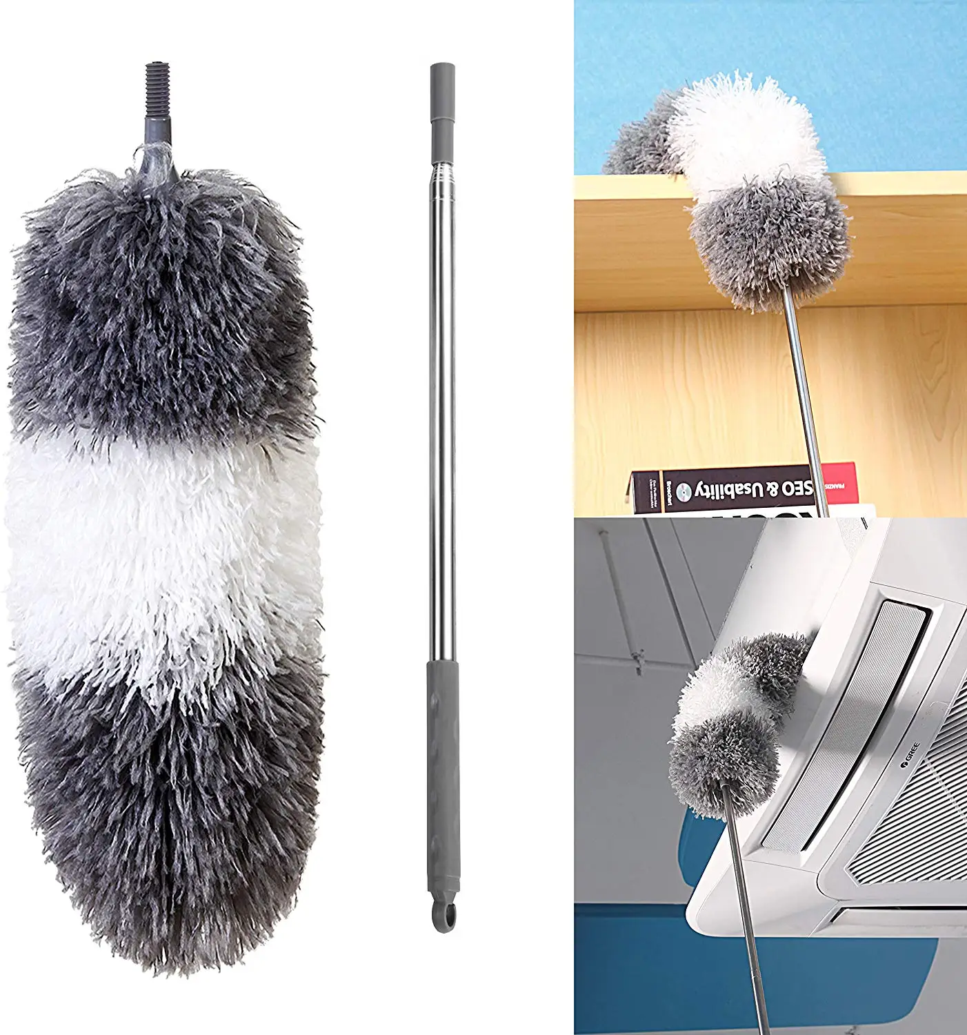 Раздвижной чехол Cleanhome телескопирование микроволокна Duster 96 дюймов устойчивый к