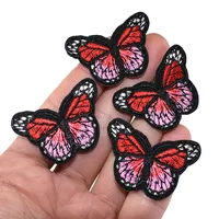 Buy 5Pcs Embroidery Butterfly Patches For Clothing Iron On Patch Appliques Stickers Fabric Accessories 3.0 x 4.4 cm Online - Image 3