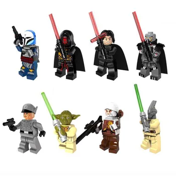

8pcs/set DISNEY Star Yoda Building Blocks Bricks Clones Sith Lord Wars Model Action Figures Wars Children Toys For Boys Gift