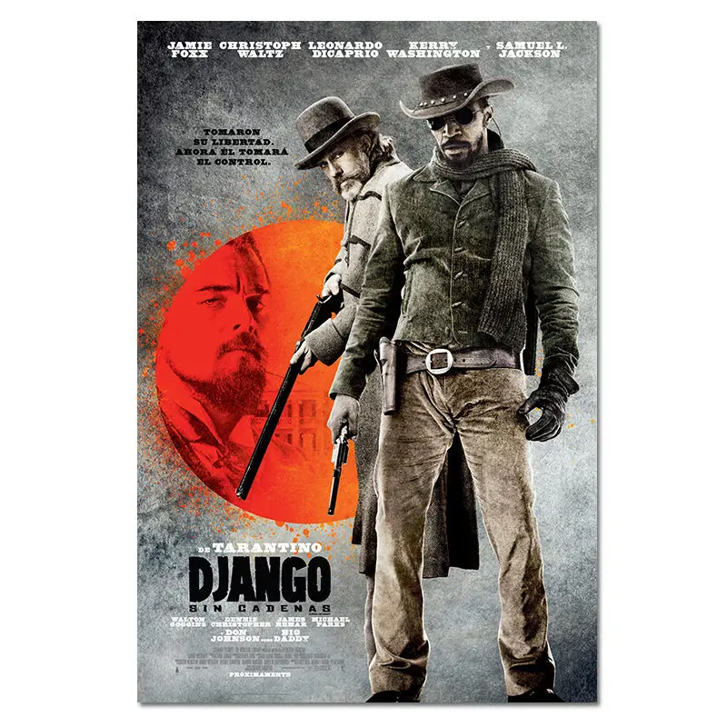 Классический фильм Шелковый плакат Django Unchained Ретро художественные принты Винтаж Настенный декор картины Квентин Тарантино плакаты - Цвет: 03