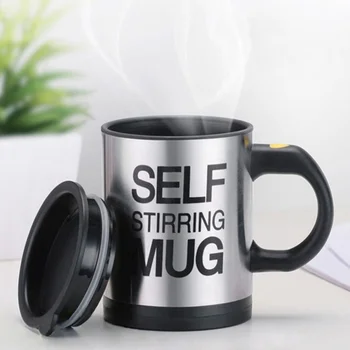 

400ml Creative Coffee Mug Automatic Electric Self Stirring Mug Milk Mixing Mug Smart Stainless Steel Mix Cup Box