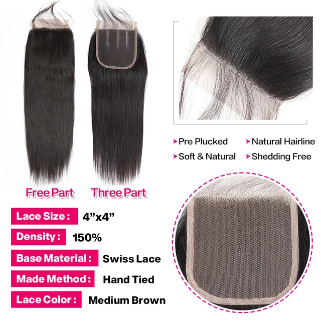 Beautiful Princess Peruvian Straight Hair 3 Bundles With Closure Double Weft Remy Human Hair Bundles With Beautiful Princess Peruvian Straight Hair 3 Bundles With Closure Double Weft Remy Human Hair Bundles With Lace Closure