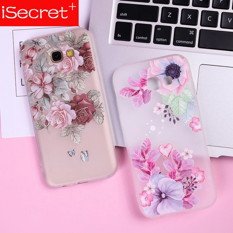 ISecret 3D рельефный чехол для Samsung Galaxy A5 2017 S8 S7 край S9 S10 плюс J3 J5 J7 A3 A7 A8 A6 A50 силиконовый