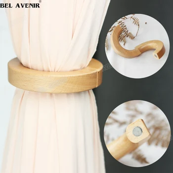

Fashion Wooden Magnetic Curtain Tie back use for holding curtain