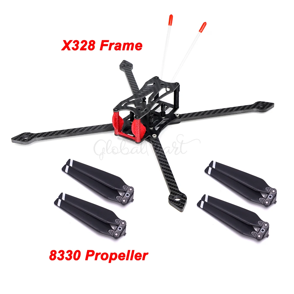HSKRC 77# X328 328 328 мм полный углеродное волокно FPV гоночный Квадрокоптер рама комплект с 5 мм рукояткой Поддержка 8 дюймов 8330 пропеллер