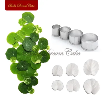 

10pcs Leaves Veiner Silicone Molds Stainless Steel Cutter Mold Set Fondant Cake Decorating Tool DIY Handmade Mould Bakeware