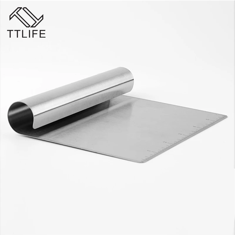 TTLIFE Dough Icing Fondant Scraper Cake Decorating Baking Pastry Tools Plain Smooth Edge Spatulas C
