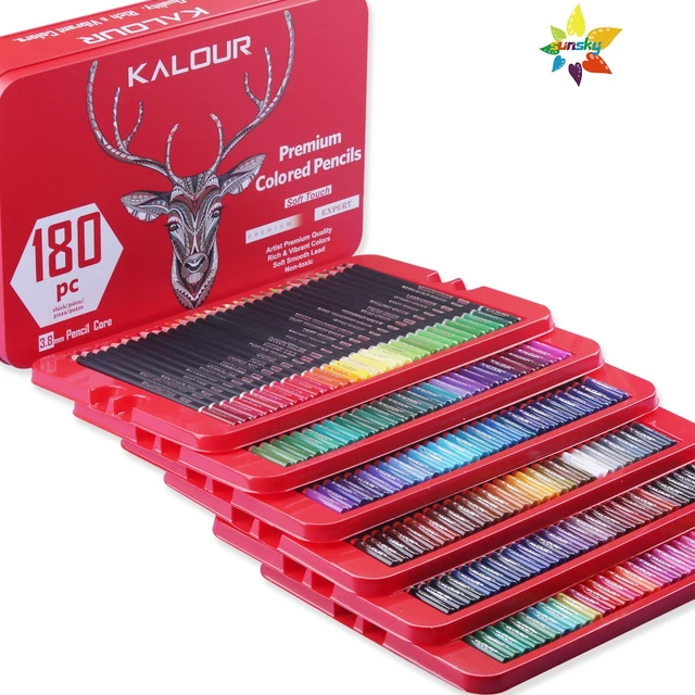 Colored Pencils  Set of 48, Quality 3.8mm Soft Core Leads, Rich