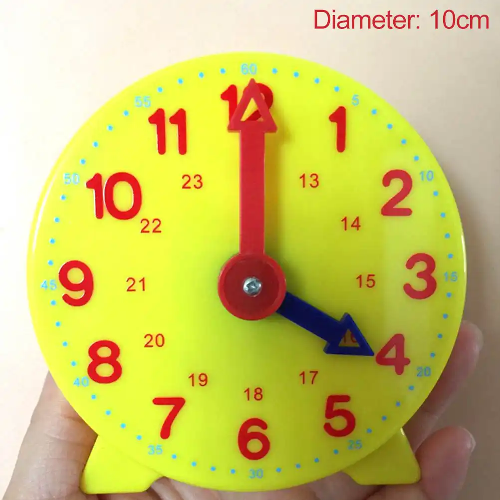 10cm Children'S Education Alarm Clock Adjustable 24 Hours Time Learning Clock Early Education