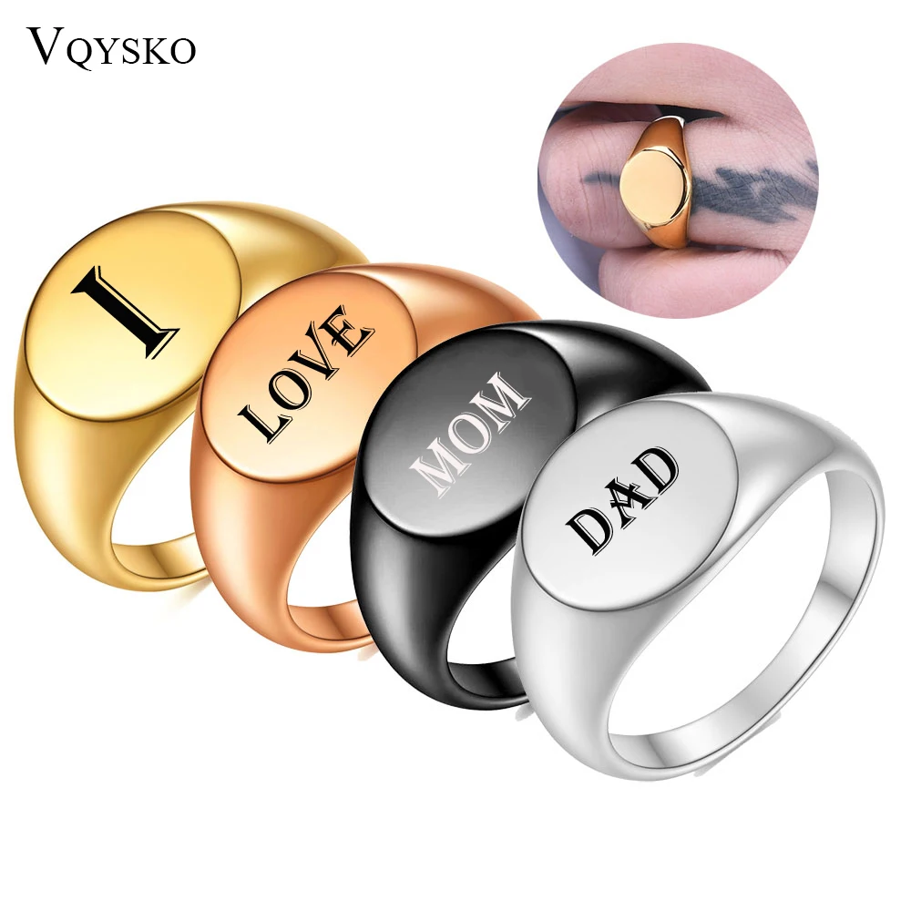 Engraved Ring Initials Ring Customized Rings Custom