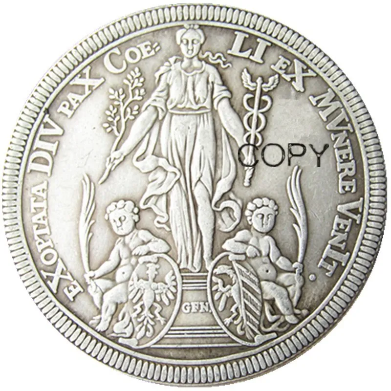 Германия 1 thaler 1698 Посеребренная копировальная монета (DE20)|Безвалютные монеты| |