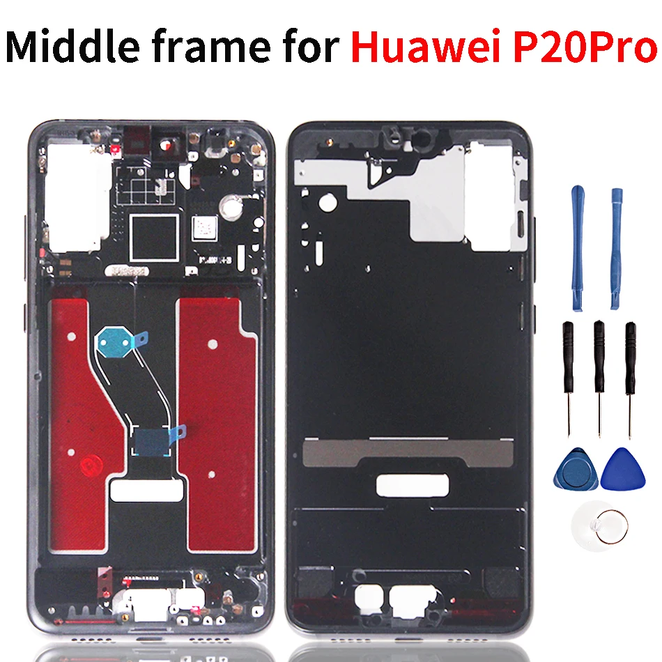

For Huawei P20 Pro Middle Frame Bezel Housing with Power button + Volume button for Huawei P20Pro