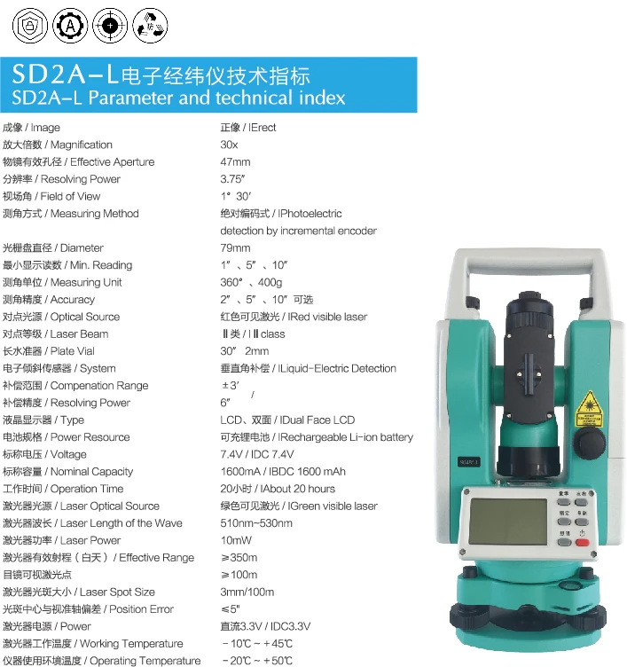 SD2A-L电子经纬仪1