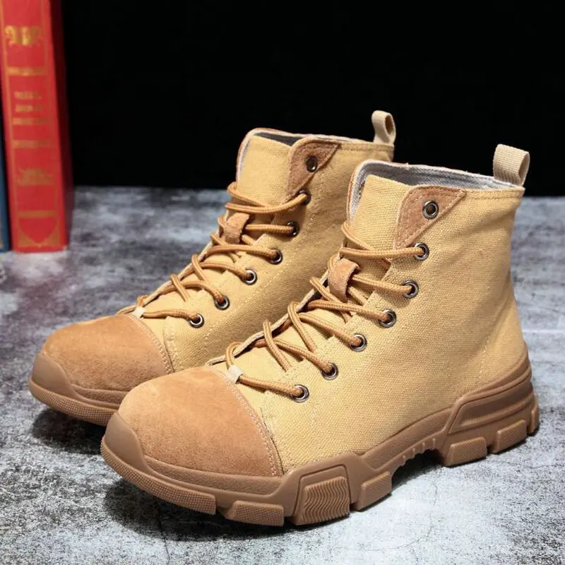 

High Quality Suede Leather High top short Boots Waterproof Ankle Boots Outdoor Working Boots Men Desert Boots Shoes A54-88