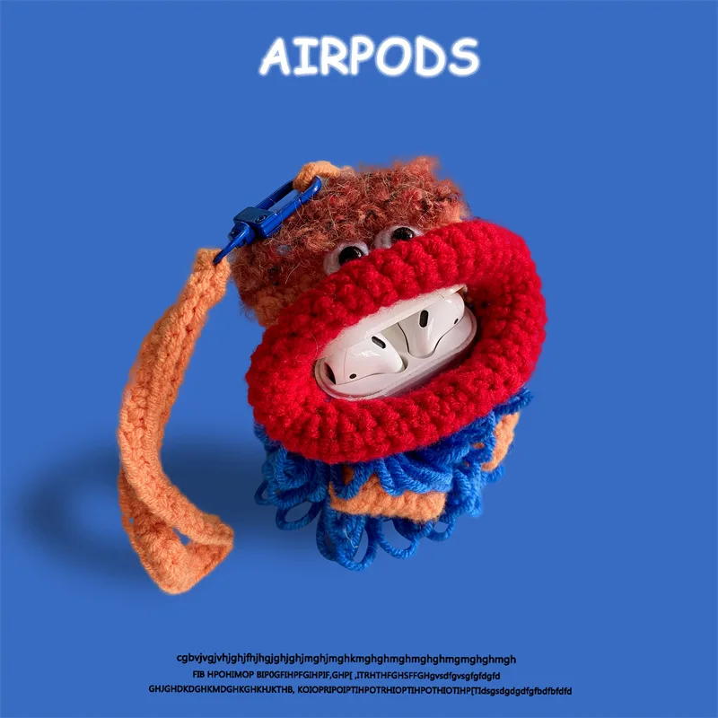 Уродливый симпатичный защитный чехол для гарнитуры губы-сосиски AirPods Pro Чехол