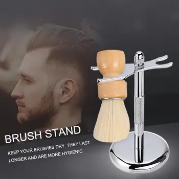 

Alloy Men Classic Safety Razor Stand Double-Head Portable Shaving Brushes Holder