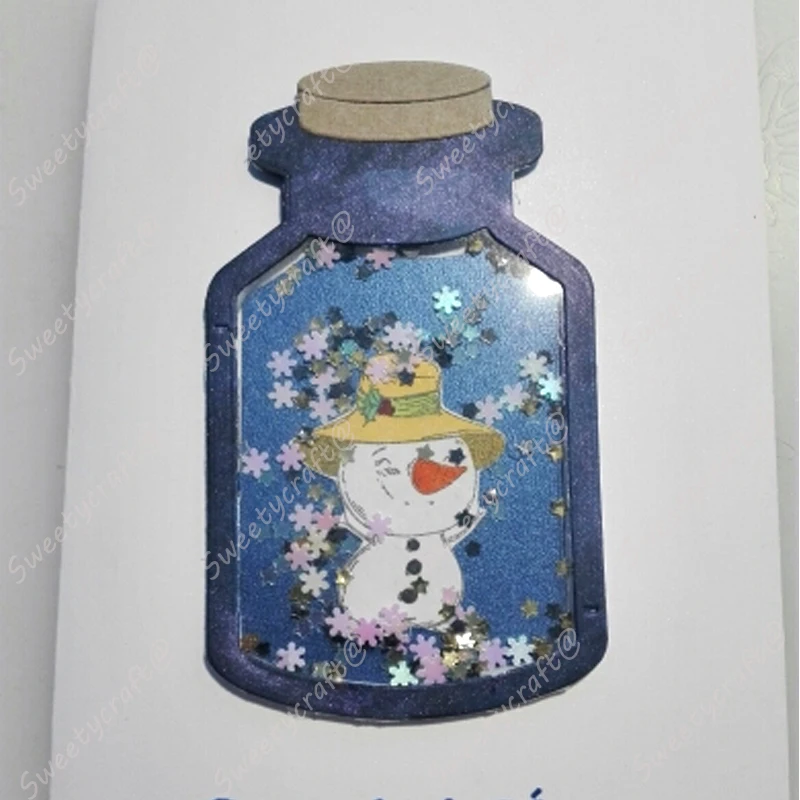

Stamps Dies Scrapbooking Shake Wishing Bottle Frame METAL CUTTING DIE New 2019 Craft Die Cut Embossing Stencil Paper Card Making