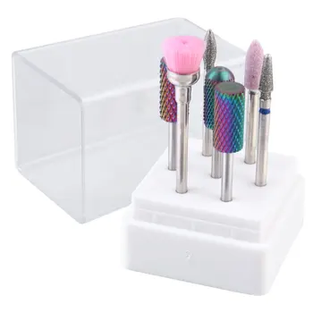 

7 Pcs in 1 Set Portable Manicure Pen Head Replacement Tungsten steel Electric Nail Polish Machine Accessories Durable Nail Drill