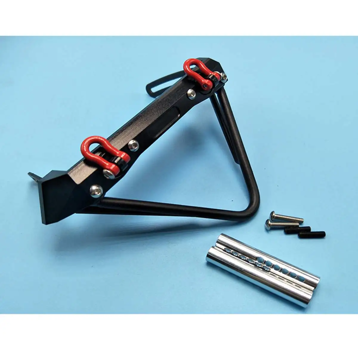 

1/10 Rc Car Metal Front Bumper Protector With Tow Shackles Black for Axial SCX10 D90 CNC Machined FULL METAL RC Upgrade Part