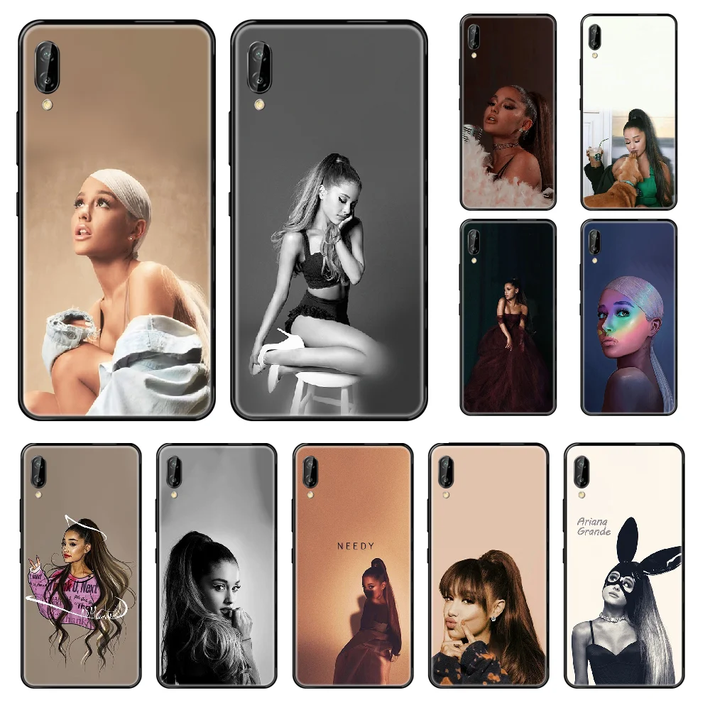 Чехол для телефона Ariana Grande Cat Ari singer Huawei Honor Mate 5 6 7 8 9 10 20 A C X Lite Черный силиконовый