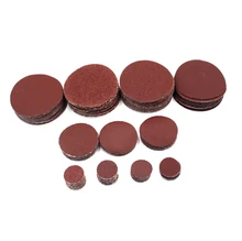 

100pcs 1inch 2inch 3inch Red sand paper polishing pad self-adhesive loop backing polishing disc for angle grinder