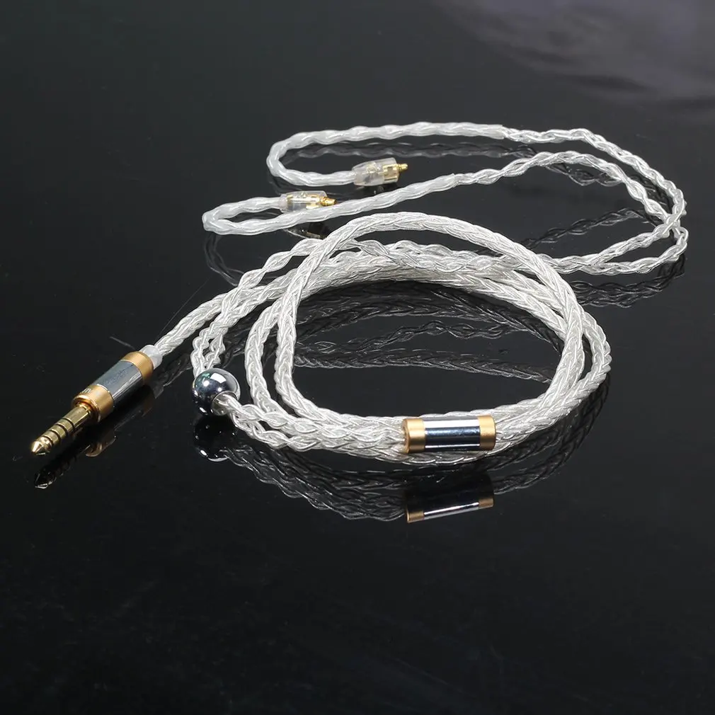 KZ AS10 ZS10 ZST ES3 ED12 ZS5 ZS6 MMCX посеребренный выделенный кабель 2pin 0,75/MMCX разъем обновленный посеребренный кабель BA10