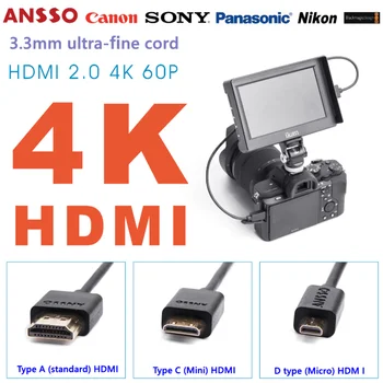 

HDMI2.0 Very Super Flexible Cable 4K60P Mini Micro Digital Single Lens Reflex 18Gbps HDR Recorder HDMI 19+1 Ultra Slim