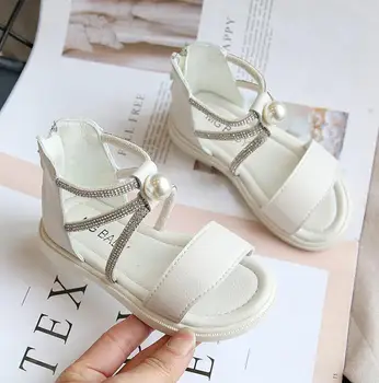 

Girls sandals summer kids shoes fashion flower rome high tube sandals girls princess zip flat with dance shoes beach sandals