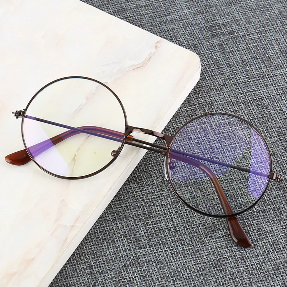 

Computer Mobile Phone Blue Light Blocking Game Eye Protection Eye Glasses Personality Round Frame Vintage