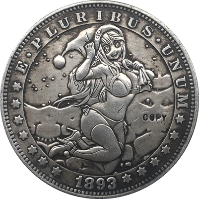 

Hobo Nickel 1893-S USA Morgan Dollar COIN COPY Type 114