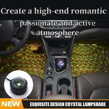 

4pcs New Interior Decorative Ambient LED Lamp Car Interior Decorative Atmosphere light Auto RGB Pathway Foot USB Lights Lamp