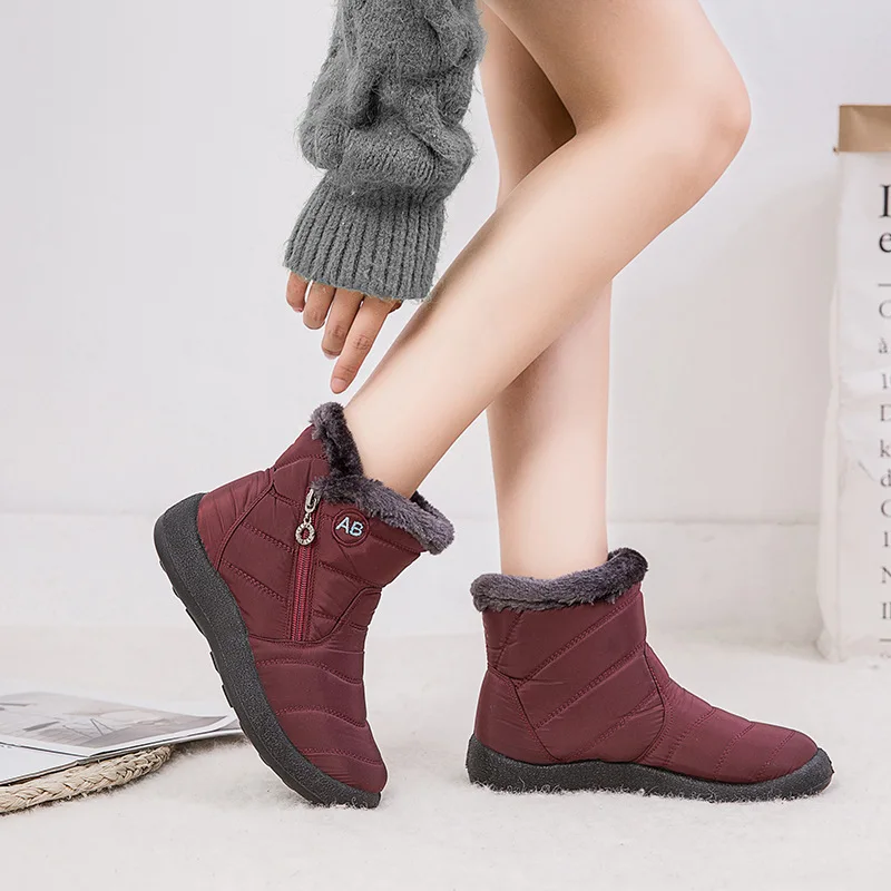 Качество Для женщин сапоги Модные водонепроницаемые Утепленные ботинки для женская зимняя обувь Утепленная одежда Ботильоны botas Mujer Большой Размер(43) обувь